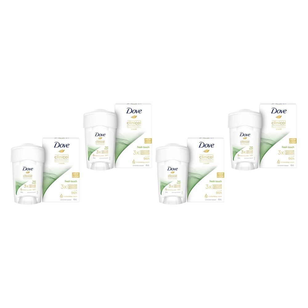 Dove Antiperspirant Deodorant Clinical Protection Fresh Touch 45mL Pack of 4