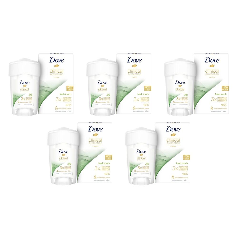 Dove Antiperspirant Deodorant Clinical Protection Fresh Touch 45mL Pack of 5