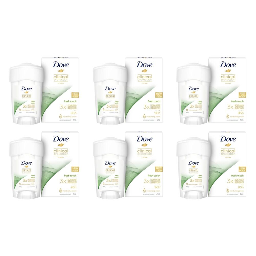 Dove Antiperspirant Deodorant Clinical Protection Fresh Touch 45mL Pack of 6