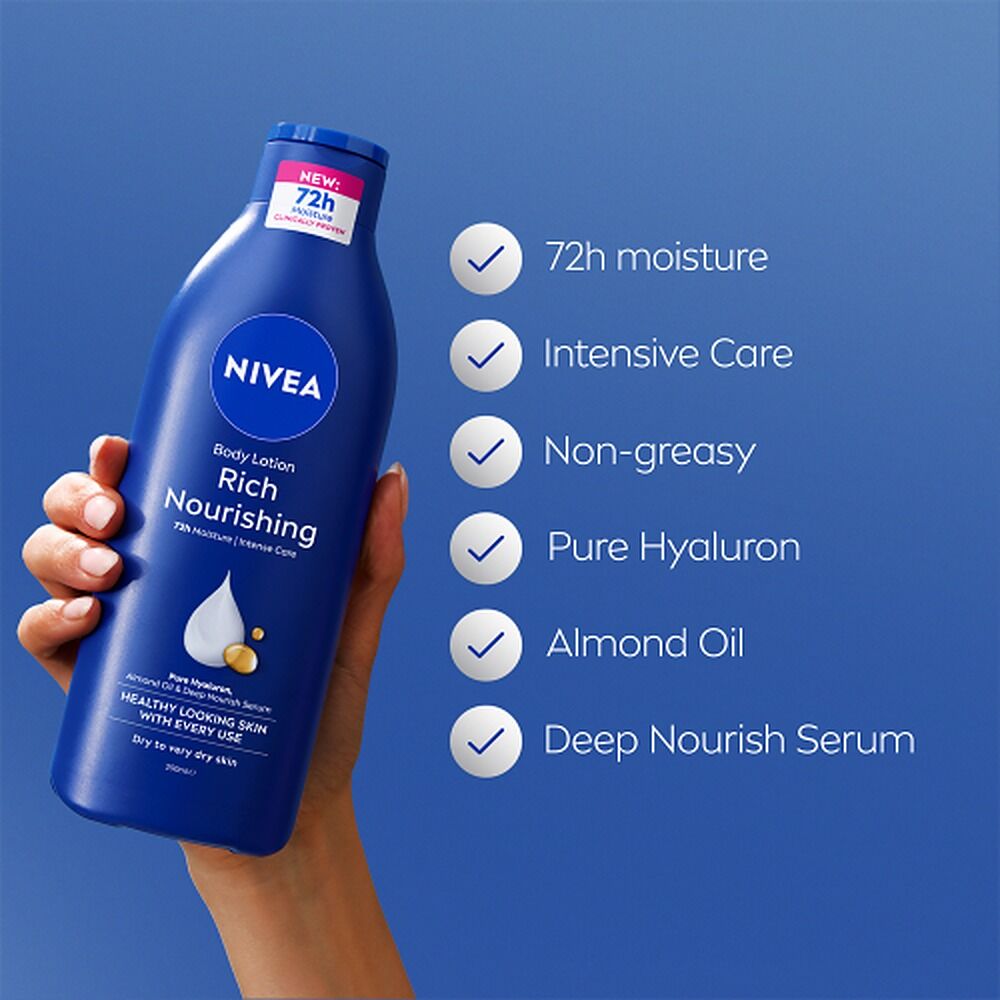 NIVEA Rich Nourishing Body Lotion 250mL x 3