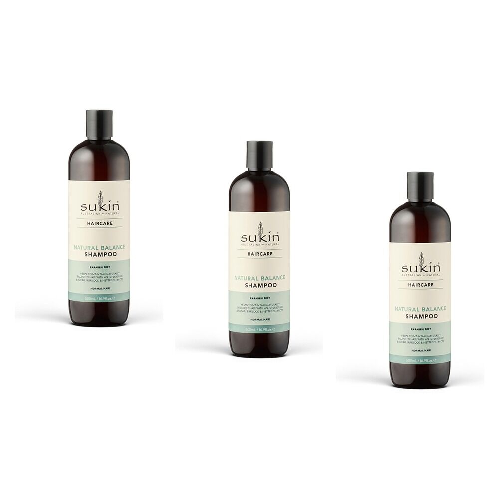 Sukin Natural Balance Shampoo 500mL Pack of 3