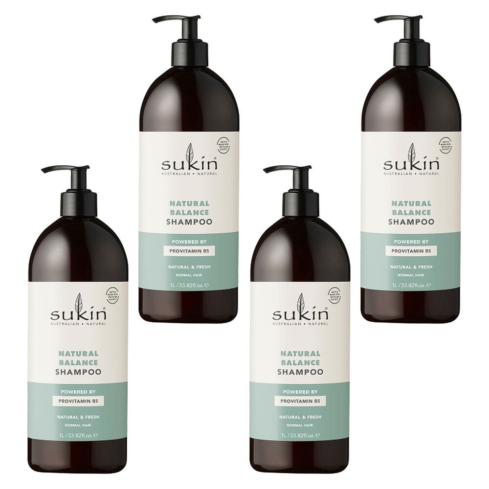Sukin Natural Balance Shampoo 1 L Pack of 4