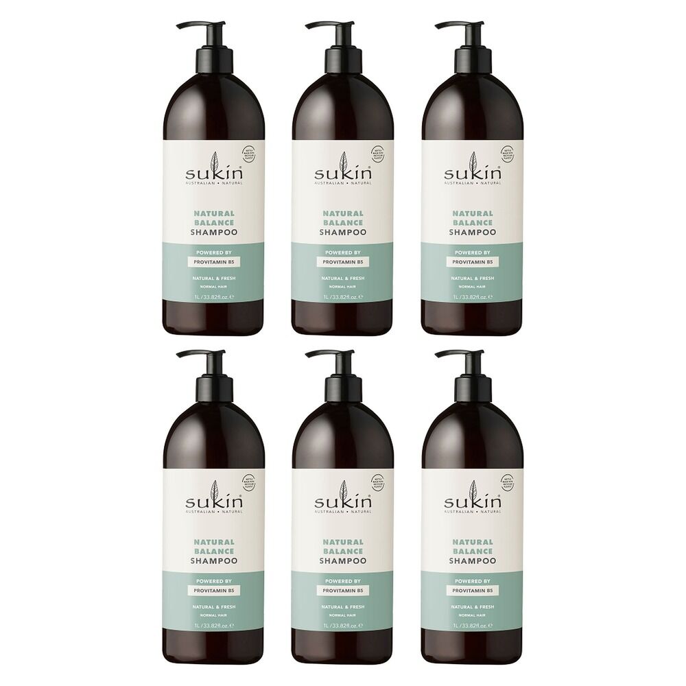 Sukin Natural Balance Shampoo 1 L Pack of 6