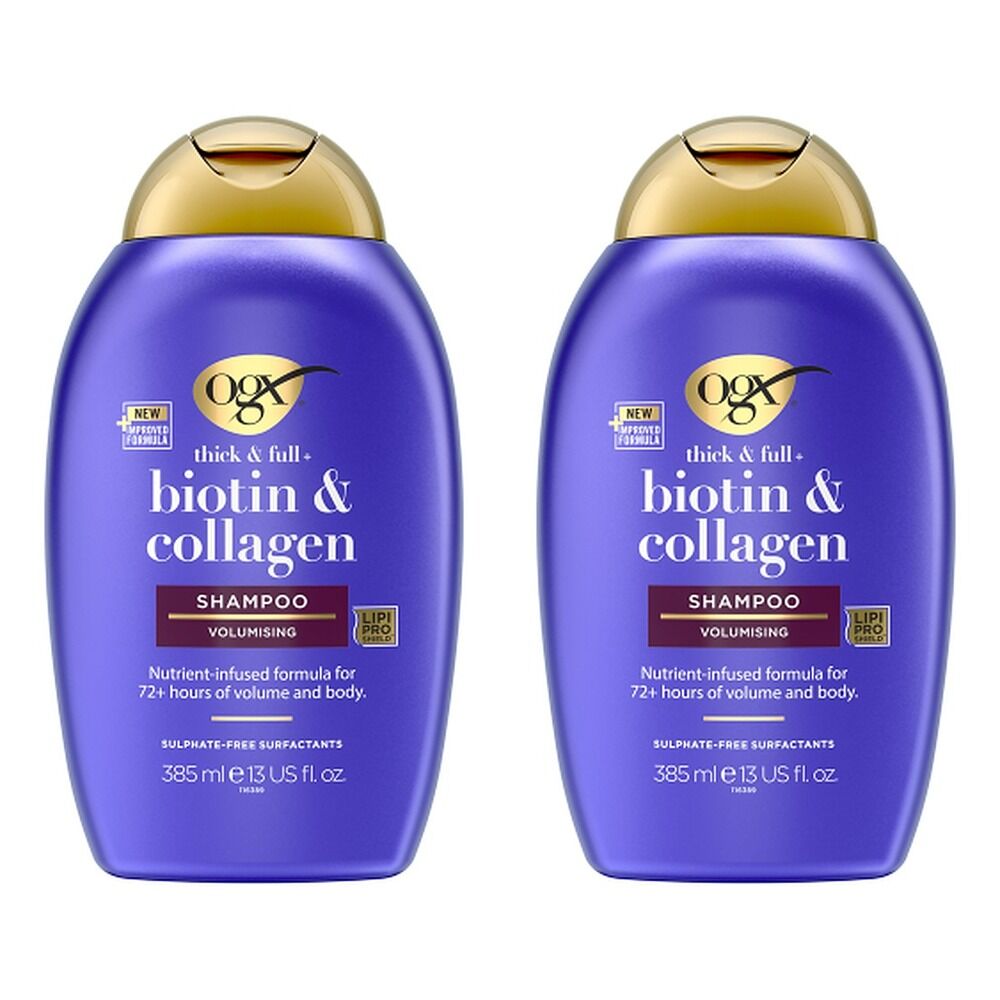 OGX Thick & Full+ Biotin & Collagen Shampoo 385mL x 6 Bundle of 2