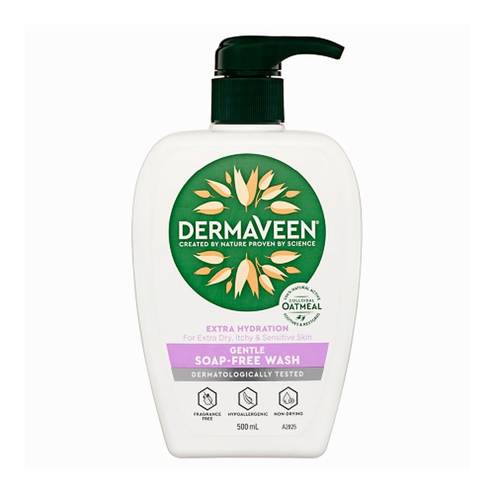 DermaVeen Extra Hydration Gentle Soap-Free Wash 500mL