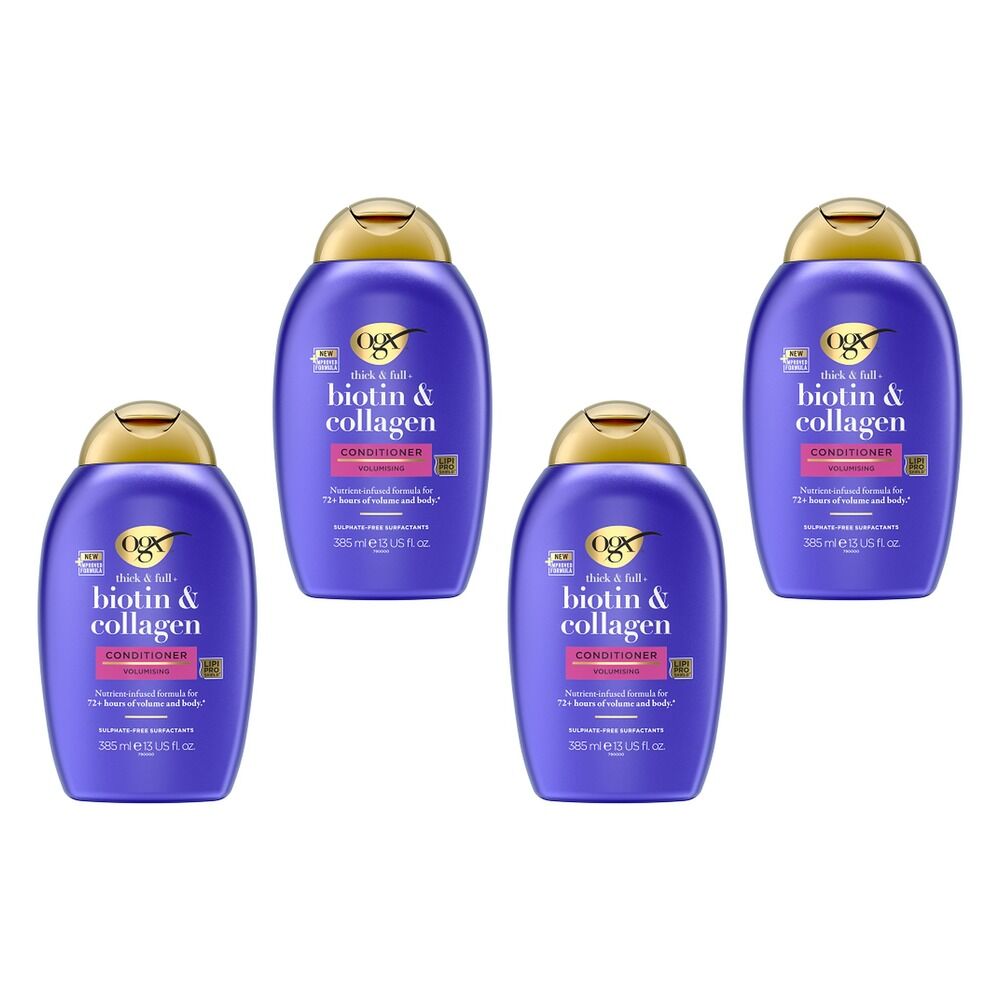 OGX Thick & Full+ Biotin & Collagen Conditioner 385mL x 6 Bundle of 4