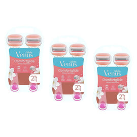 Gillette Venus Comfortglide White Tea Disposable Razor 2 Pack Bundle of 3