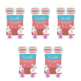 Gillette Venus Comfortglide White Tea Disposable Razor 2 Pack Bundle of 5