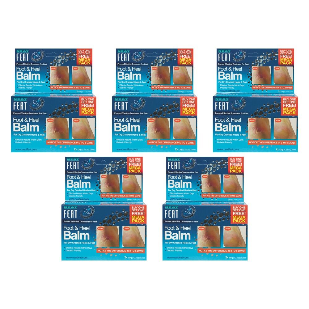 Neat Feat Foot & Heel Balm 2 x 120g Pack of 5