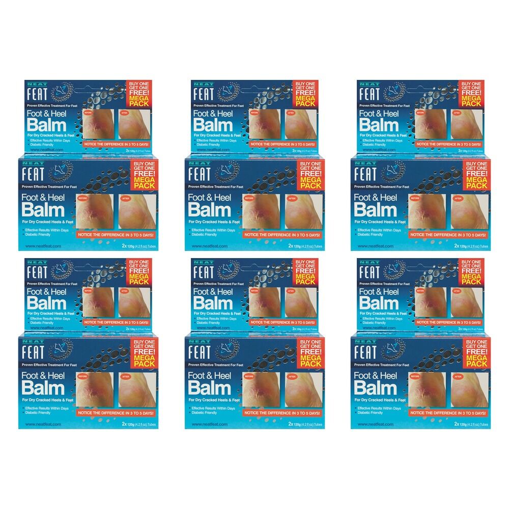 Neat Feat Foot & Heel Balm 2 x 120g Pack of 6