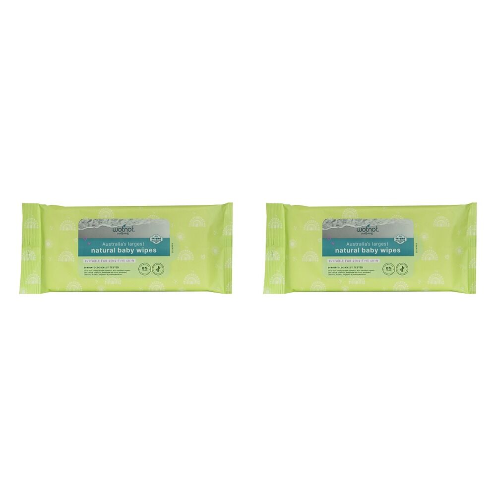 Wotnot Naturals 100% Natural Baby Wipes 20 Pack Bundle of 2