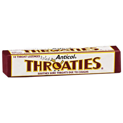 Allens Anticol Throaties Menthol Lozenges Chewy Sore Throat Relief