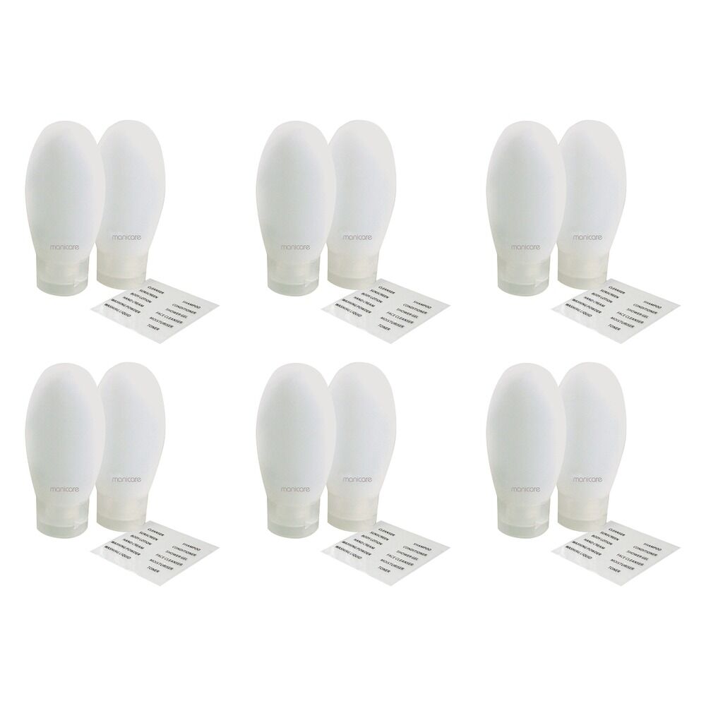 Manicare Travel Tubes 2 Pack x 3 Bundle of 6