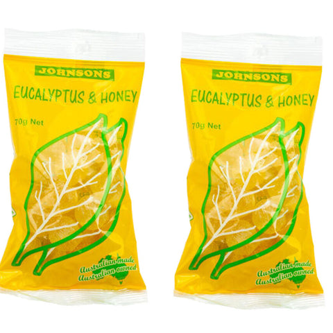 Johnsons Eucalyptus and Honey Drops 70g x 2 Australian Made Lozenges