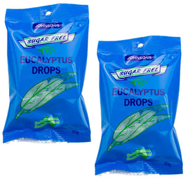 Johnsons Eucalyptus Drops Sugar Free 50g x 2 Pack