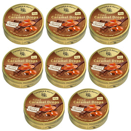 Cavendish and Harvey Caramel With Chocolate Drops 130g Tin Sweets Candy Lollies x 8