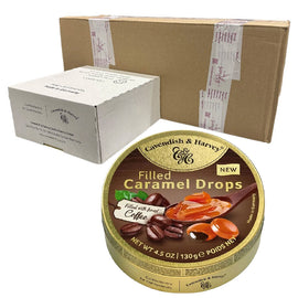 Cavendish and Harvey Caramel With Coffee Drops 130g Tin Sweets Candy Lollies x60