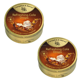 Cavendish & Harvey Cola Drops 2 Pack 175g Tin Refreshing Cola Sweets