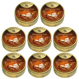 Cavendish and Harvey Refreshing Cola Drops 175g Tin Sweets Candy Lollies x 8