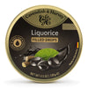 Cavendish & Harvey Liquorice Filled Drops 130g Tin Sweets C&H Candy Lollies