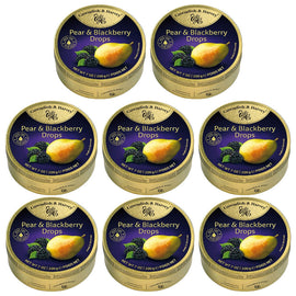 Cavendish and Harvey Pear & Blackberry Drops 200g Tin Sweets Candy Lollies x 8