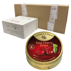 Cavendish and Harvey Sour Cherry Drops 200g Tin Sweets Candy Lollies x 50