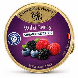 Cavendish & Harvey Tin Sweets 175g Sugar Free Wild Berry