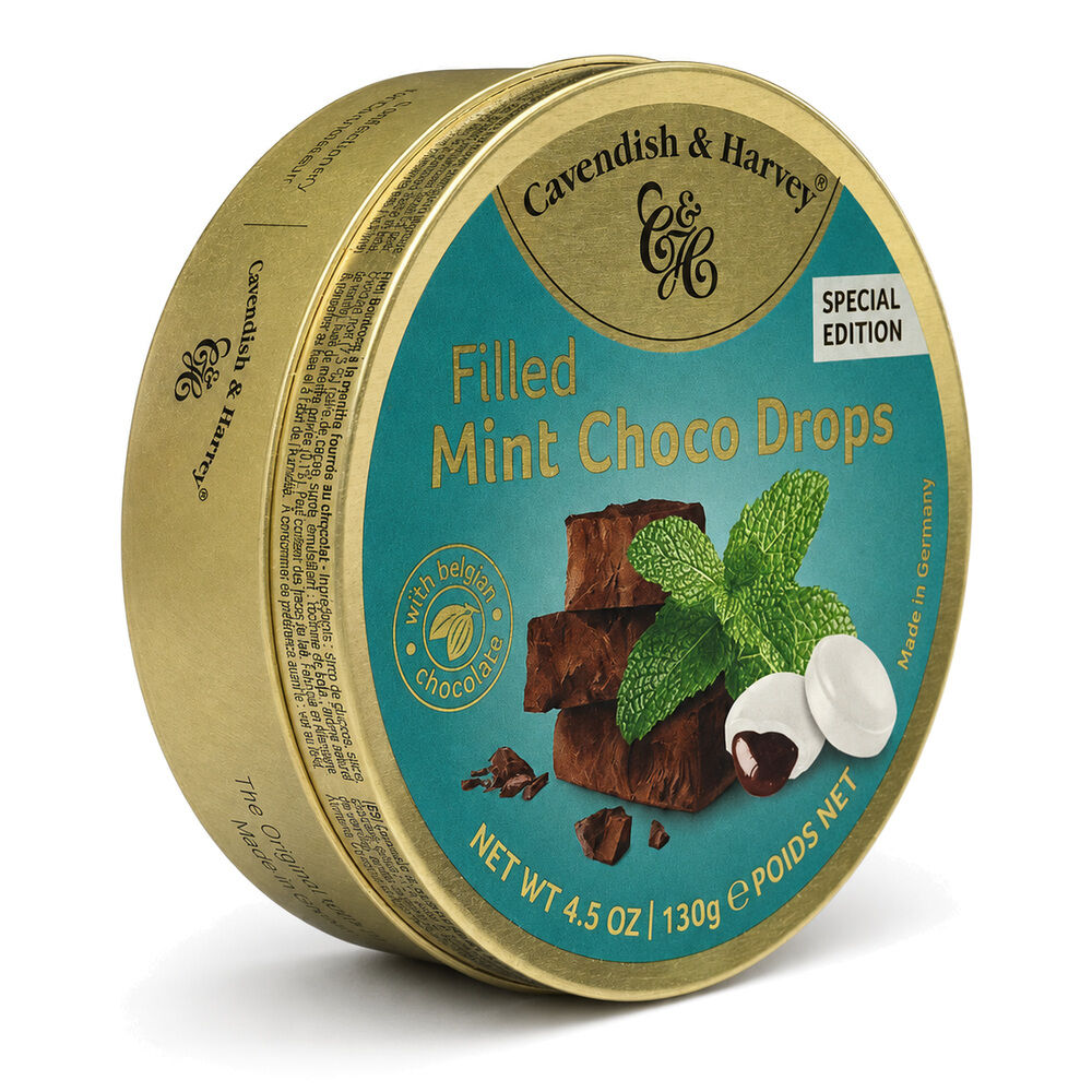 Cavendish & Harvey Filled Mint Choco Drops 130gm