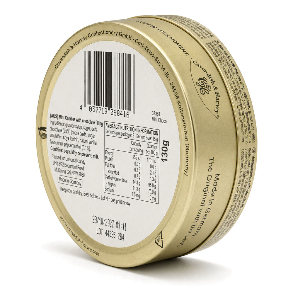 Cavendish & Harvey Filled Mint Choco Drops 130gm