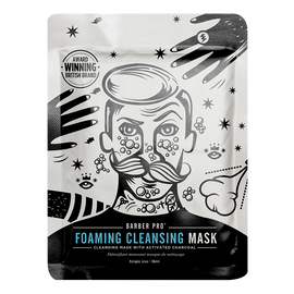 Barber Pro Foaming Cleansing Mask Activated Charcoal Mens Skin Care