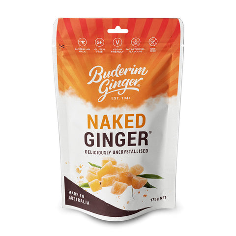 Buderim Ginger Naked Ginger 175g Vegan Friendly Gluten Free Australian Made