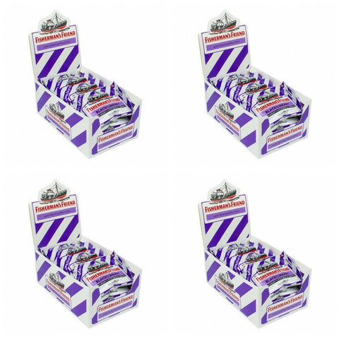 Fisherman's Friend Blackcurrant Sugar Free Lozenges 22g Counter Display of 12 Bundle of 4