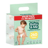 Baby & Me Fragrance-Free Baby Wipes 3 x 80 Pack (240 Wipes)