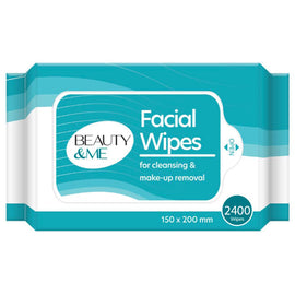 Beauty & Me Facial Wipes 96 Pack Makeup Remover Cleansing Wipes 2400 Total
