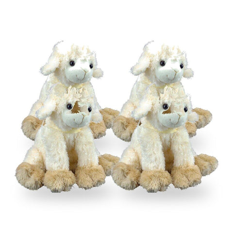 Teddy And Friends Shanks The Lamb With Ribbon 24cm Stuffed Toy Pack of 4