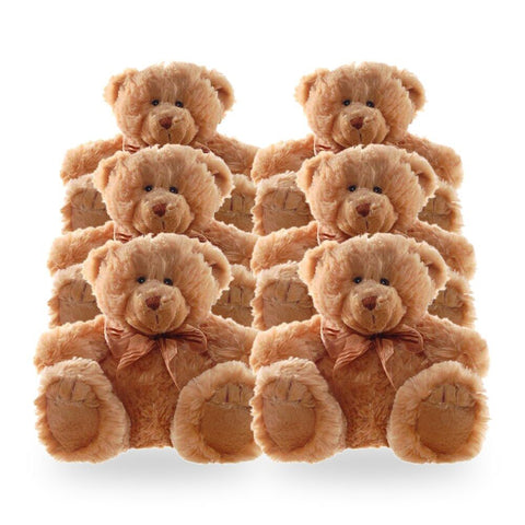 Teddy & Friends Teddy Plush Toy Frankie Brown 20cm Sitting Pack of 6