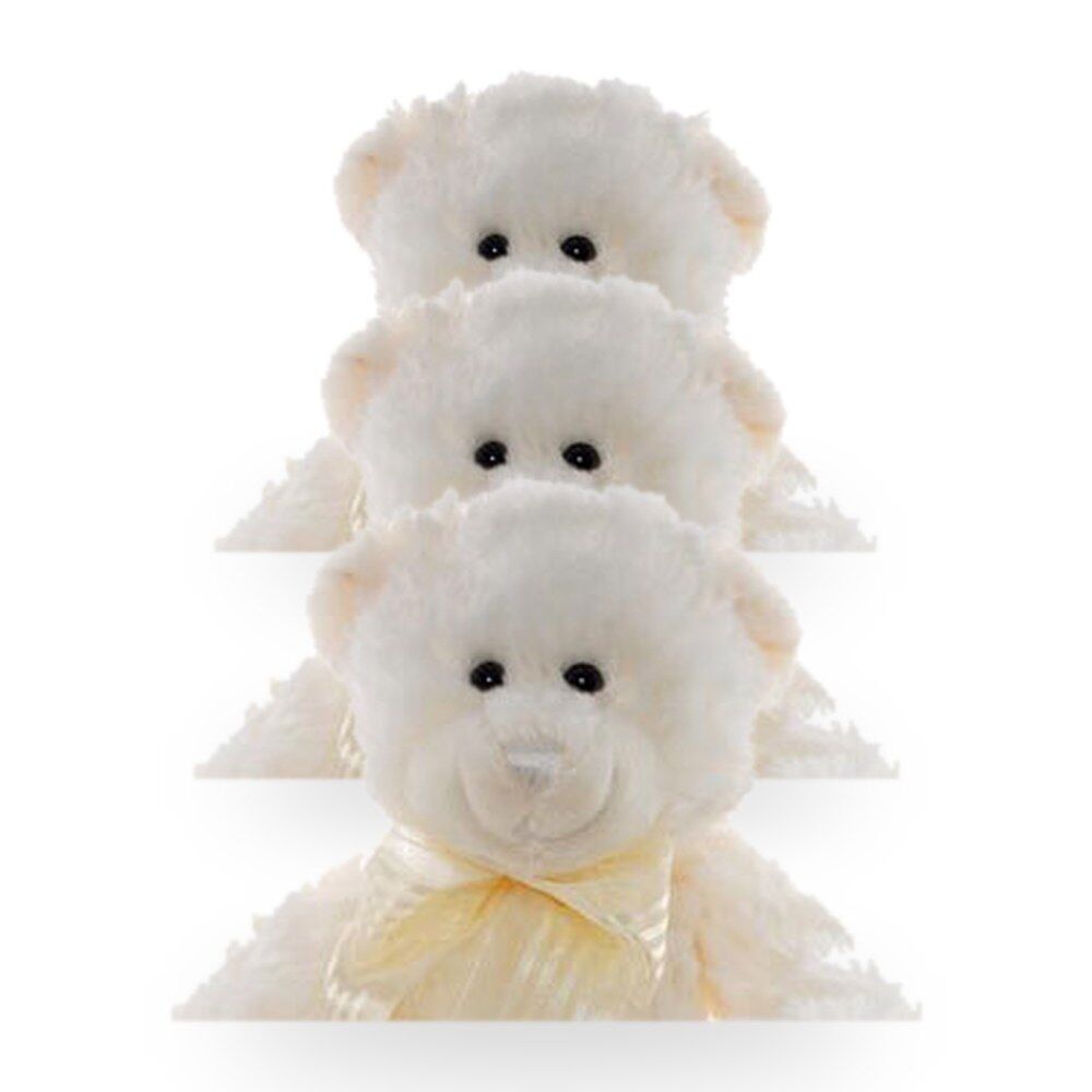 Teddy & Friends Teddy Plush Toy Frankie Cream 20cm Sitting Pack of 3
