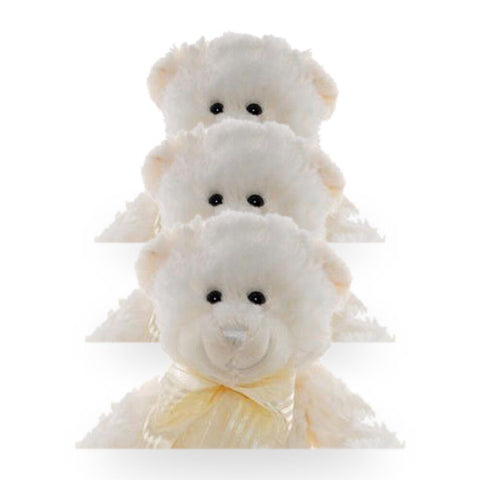 Teddy & Friends Teddy Plush Toy Frankie Cream 20cm Sitting Pack of 3