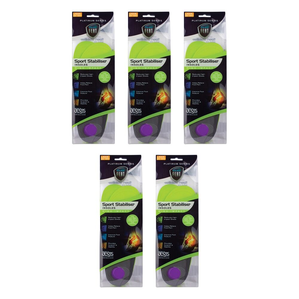 Neat Feat Sport Insoles Medium Pack of 5