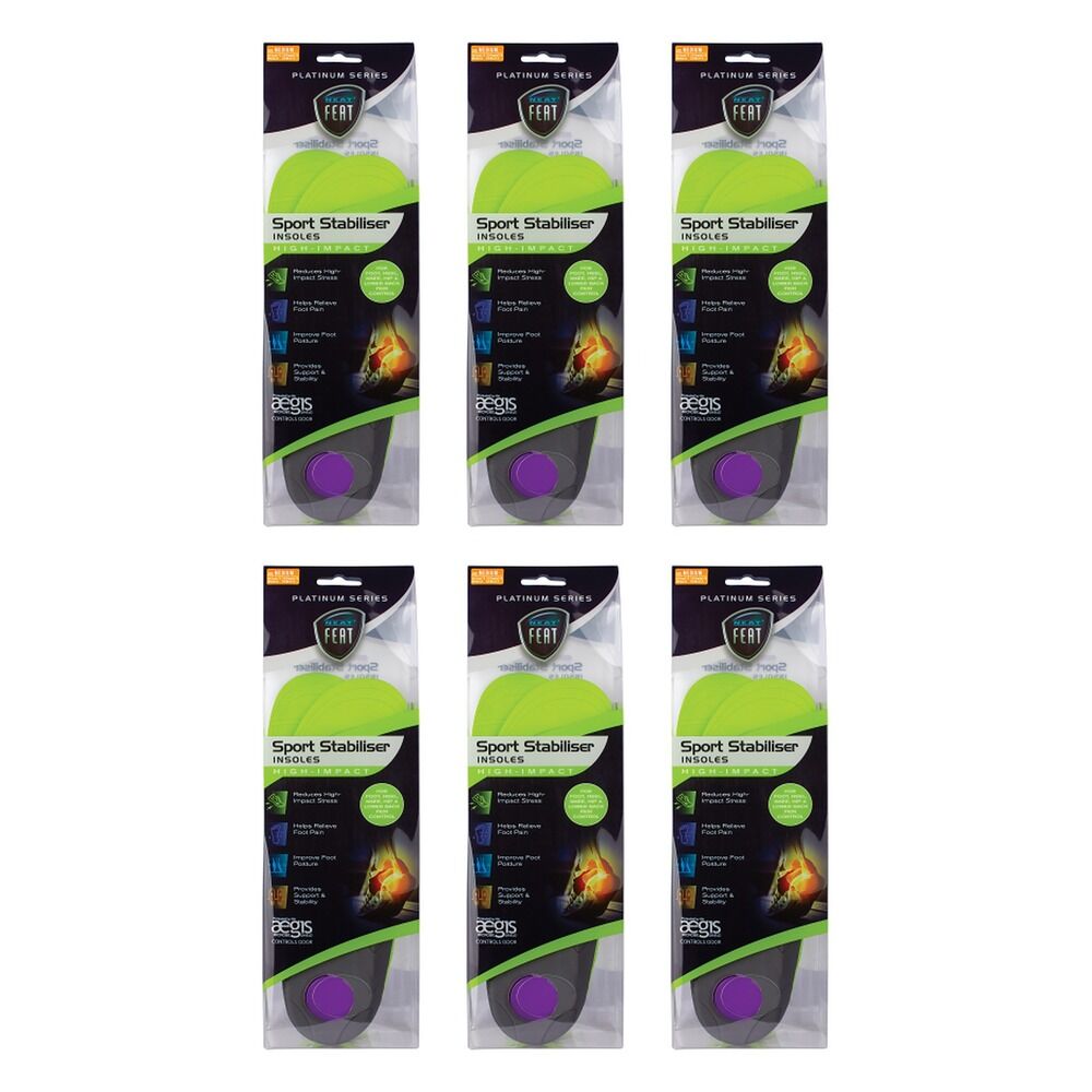 Neat Feat Sport Insoles Medium Pack of 6