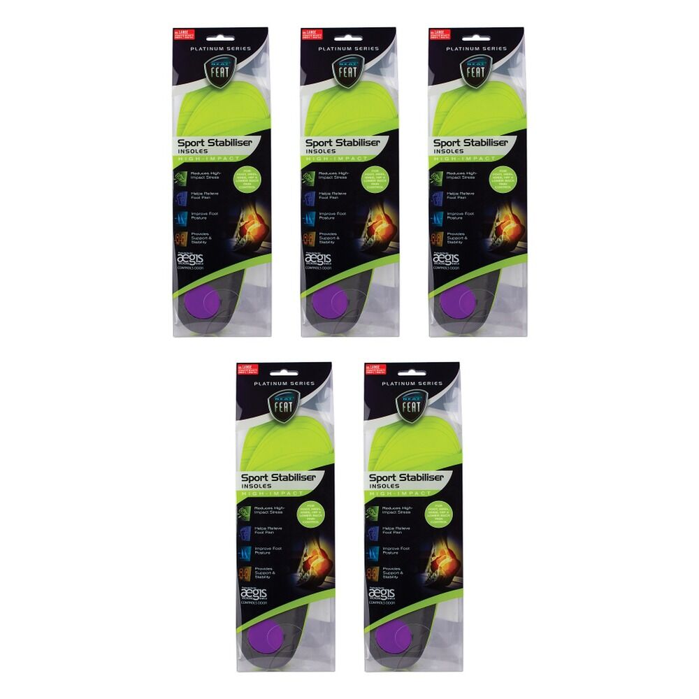 Neat Feat Sport Insoles Large Pack of 5