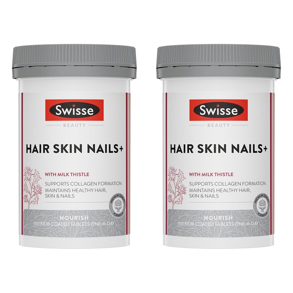 Swisse Beauty Hair Skin Nails+ 100 Tablets Pack of 2