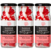 Random Harvest Strawberries and Cream Rock Candy 3 x 180g Glass Jars Gluten Free