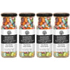 Random Harvest Tiny Rocks Rock Candy 4 Pack 170g Glass Jar Vegan Colourful Lollies