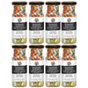 Random Harvest Tiny Rocks Rock Candy 8 x 170g Glass Jars Colourful Vegan Sweets