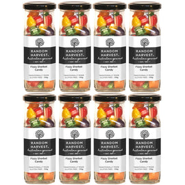 Random Harvest Fizzy Sherbet Candy 8 x 170g Jars Australian Vegan Gluten Free Sweets