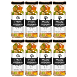 Random Harvest Citrus Rock Candy 8 x 170g Jars Gluten Free Vegan Sweets Australia
