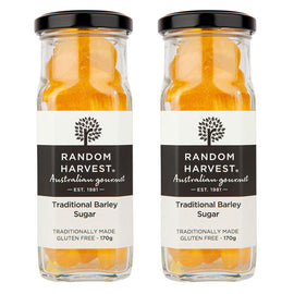Random Harvest Traditional Barley Sugar Candy 2 x 170g Jars Gluten Free