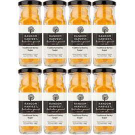 Random Harvest Traditional Barley Sugar Candy 8 x 170g Jars Gluten Free Vegan