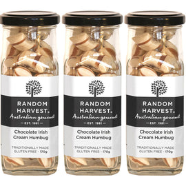 Random Harvest Irish Cream Chocolate Humbug 3 Pack 170g Glass Jar Candy
